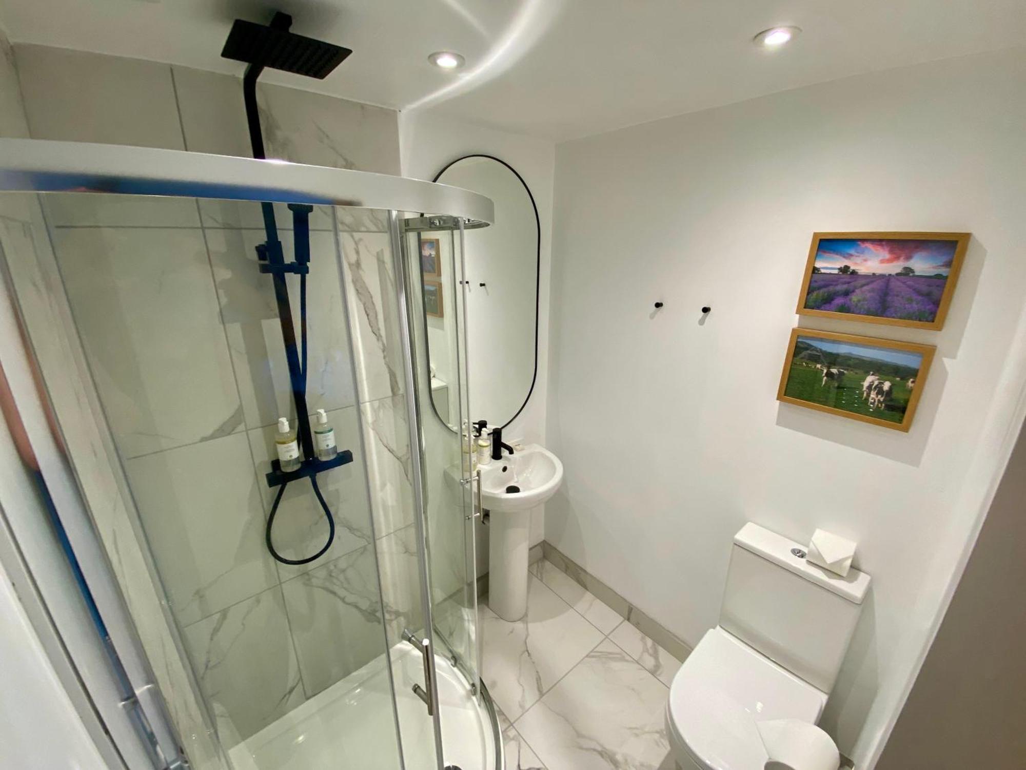 Отель The Lion At West Pennard Экстерьер фото A shower room in a hotel